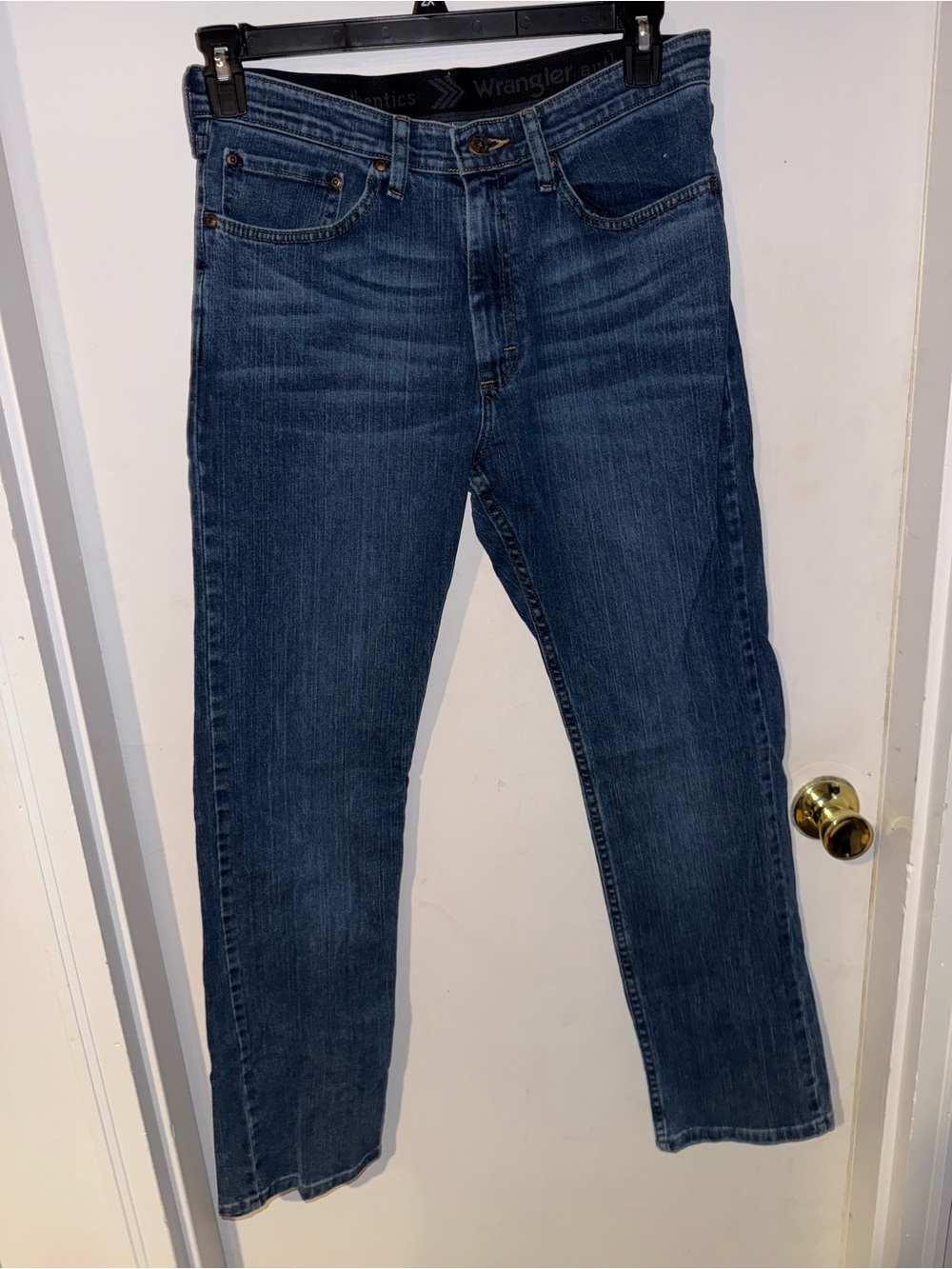 Wrangler Men's Dark Blue Straight Jeans 30x32 full stretch
